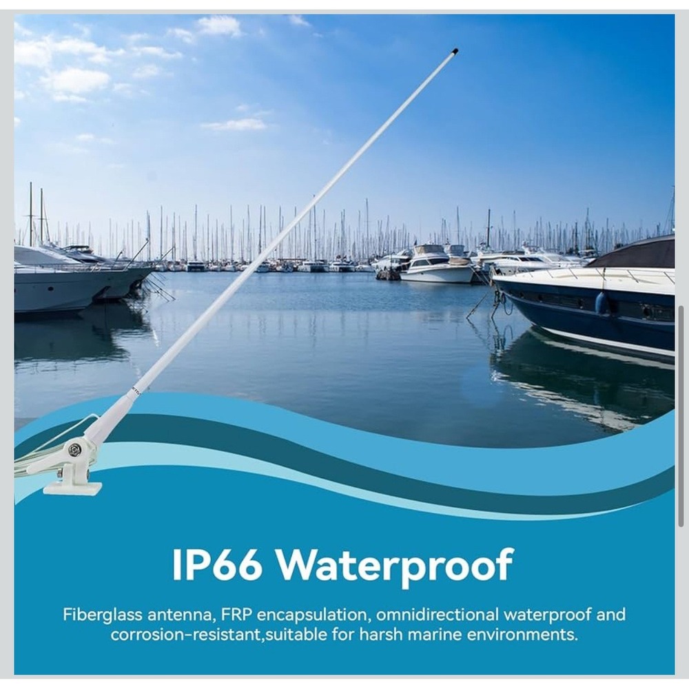 RETEVIS MA06 VHF Marine Antenna 100W 3.5dBi Gain 1.1M 43.3in White SL16J PL259 - Picture 3 of 16